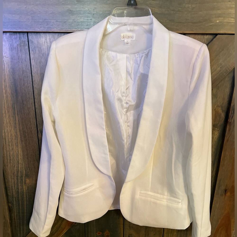 White Thin Blazer